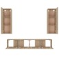 vidaXL Set de muebles para TV 4 pzas madera contrachapada roble Sonoma