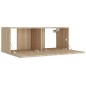 vidaXL Set de muebles para TV 4 pzas madera contrachapada roble Sonoma