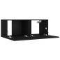 vidaXL Set de muebles para TV 4 piezas madera contrachapada negro