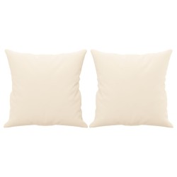 vidaXL Cojines decorativos 2 uds terciopelo crema 40x40 cm