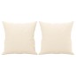 vidaXL Cojines decorativos 2 uds terciopelo crema 40x40 cm