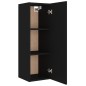 vidaXL Set de muebles para TV 4 piezas madera contrachapada negro