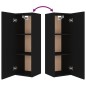 vidaXL Set de muebles para TV 4 piezas madera contrachapada negro