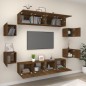 vidaXL Set de muebles para TV 8 pzas madera contrachapada roble marrón vidaXL Set de muebles para TV 8 pzas madera contrachapada roble marrón