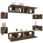 vidaXL Set de muebles para TV 8 pzas madera contrachapada roble marrón vidaXL Set de muebles para TV 8 pzas madera contrachapada roble marrón