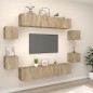 vidaXL Set de muebles para TV 8 pzas madera contrachapada roble Sonoma vidaXL Set de muebles para TV 8 pzas madera contrachapada roble Sonoma