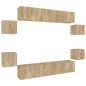 vidaXL Set de muebles para TV 8 pzas madera contrachapada roble Sonoma vidaXL Set de muebles para TV 8 pzas madera contrachapada roble Sonoma