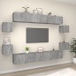 vidaXL Set de muebles para TV 8 pzas madera contrachapada gris Sonoma