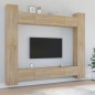 vidaXL Set de muebles para TV 8 pzas madera contrachapada roble Sonoma