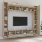 vidaXL Set de muebles para TV 8 pzas madera contrachapada roble Sonoma