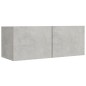 vidaXL Set de muebles de TV 5 pzas madera contrachapada gris hormigón