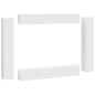 vidaXL Set de muebles para TV 8 piezas madera contrachapada blanco