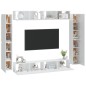 vidaXL Set de muebles para TV 8 piezas madera contrachapada blanco