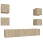 vidaXL Set de muebles para TV 6 pzas madera contrachapada roble sonoma vidaXL Set de muebles para TV 6 pzas madera contrachapada roble sonoma