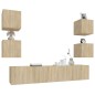 vidaXL Set de muebles para TV 6 pzas madera contrachapada roble sonoma vidaXL Set de muebles para TV 6 pzas madera contrachapada roble sonoma