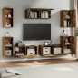 vidaXL Set de muebles de TV 7 pzas madera contrachapada roble ahumado