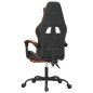 vidaXL Silla gaming giratoria reposapiés cuero sintético negro naranja vidaXL Silla gaming giratoria reposapiés cuero sintético negro naranja