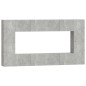 vidaXL Set de muebles de TV 8 pzas madera contrachapada gris hormigón