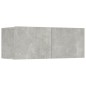 vidaXL Set de muebles de TV 8 pzas madera contrachapada gris hormigón
