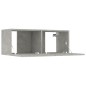 vidaXL Set de muebles de TV 8 pzas madera contrachapada gris hormigón
