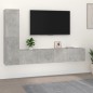 vidaXL Set de muebles de TV 4 pzas madera contrachapada gris hormigón vidaXL Set de muebles de TV 4 pzas madera contrachapada gris hormigón