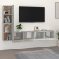 vidaXL Set de muebles de TV 4 pzas madera contrachapada gris hormigón vidaXL Set de muebles de TV 4 pzas madera contrachapada gris hormigón