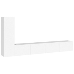 vidaXL Set de muebles de TV 3 piezas madera contrachapada blanco