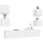 vidaXL Set de muebles para TV 6 piezas madera contrachapada blanco