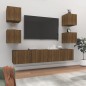 vidaXL Set de muebles para TV 6 pzas madera contrachapada roble marrón vidaXL Set de muebles para TV 6 pzas madera contrachapada roble marrón