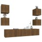 vidaXL Set de muebles para TV 6 pzas madera contrachapada roble marrón vidaXL Set de muebles para TV 6 pzas madera contrachapada roble marrón
