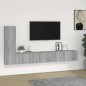 vidaXL Set de muebles para TV 3 pzas madera contrachapada gris Sonoma vidaXL Set de muebles para TV 3 pzas madera contrachapada gris Sonoma