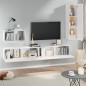 vidaXL Set de muebles para TV 4 piezas madera contrachapada blanco