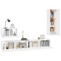 vidaXL Set de muebles para TV 4 piezas madera contrachapada blanco