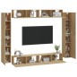 vidaXL Set de muebles para TV 8 pzas madera contrachapada roble Sonoma
