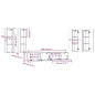 vidaXL Set de muebles de TV 6 pzas madera contrachapada gris hormigón vidaXL Set de muebles de TV 6 pzas madera contrachapada gris hormigón