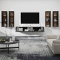vidaXL Set de muebles para TV 6 piezas madera contrachapada negro
