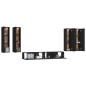 vidaXL Set de muebles para TV 6 piezas madera contrachapada negro