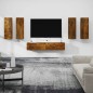 vidaXL Set de muebles de TV 6 pzas madera contrachapada roble ahumado vidaXL Set de muebles de TV 6 pzas madera contrachapada roble ahumado