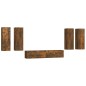 vidaXL Set de muebles de TV 6 pzas madera contrachapada roble ahumado vidaXL Set de muebles de TV 6 pzas madera contrachapada roble ahumado