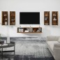 vidaXL Set de muebles de TV 6 pzas madera contrachapada roble ahumado vidaXL Set de muebles de TV 6 pzas madera contrachapada roble ahumado