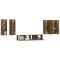 vidaXL Set de muebles de TV 6 pzas madera contrachapada roble ahumado vidaXL Set de muebles de TV 6 pzas madera contrachapada roble ahumado