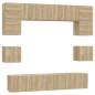 vidaXL Set de muebles para TV 8 pzas madera contrachapada roble Sonoma
