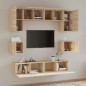 vidaXL Set de muebles para TV 8 pzas madera contrachapada roble Sonoma