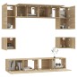 vidaXL Set de muebles para TV 8 pzas madera contrachapada roble Sonoma