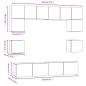 vidaXL Set de muebles para TV 8 pzas madera contrachapada roble Sonoma