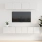 vidaXL Set de muebles para TV 5 piezas madera contrachapada blanco
