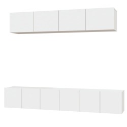 vidaXL Set de muebles para TV 5 piezas madera contrachapada blanco