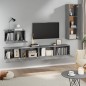 vidaXL Set de muebles para TV 4 pzas madera contrachapada gris Sonoma vidaXL Set de muebles para TV 4 pzas madera contrachapada gris Sonoma