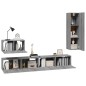 vidaXL Set de muebles para TV 4 pzas madera contrachapada gris Sonoma vidaXL Set de muebles para TV 4 pzas madera contrachapada gris Sonoma