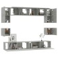 vidaXL Set de muebles de TV 8 pzas madera contrachapada gris hormigón vidaXL Set de muebles de TV 8 pzas madera contrachapada gris hormigón
